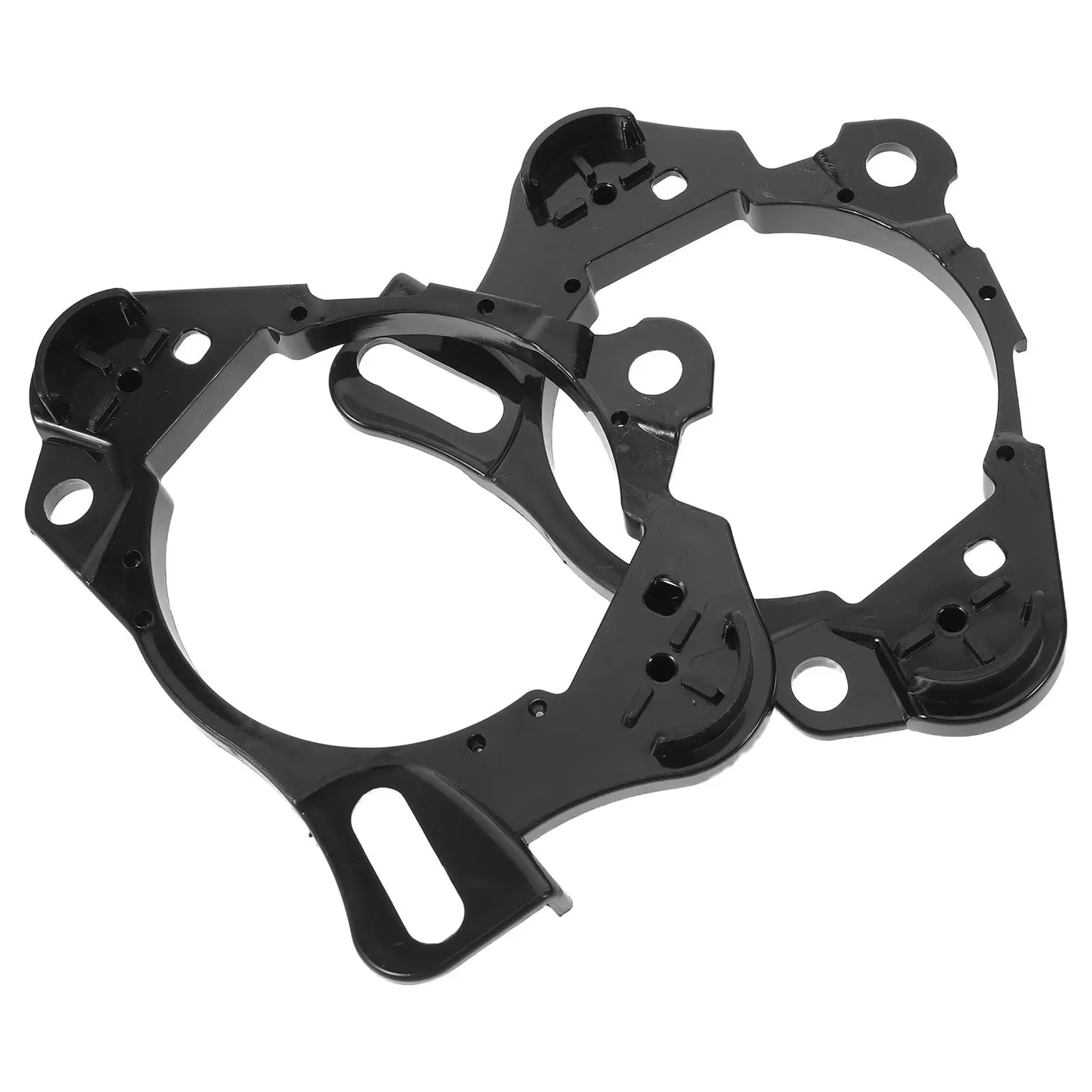 1Pair Car Speaker Adapter Bracket Ring Black Plastic Washer Door Speaker Mounting Spacer Audio Gasket Compatible