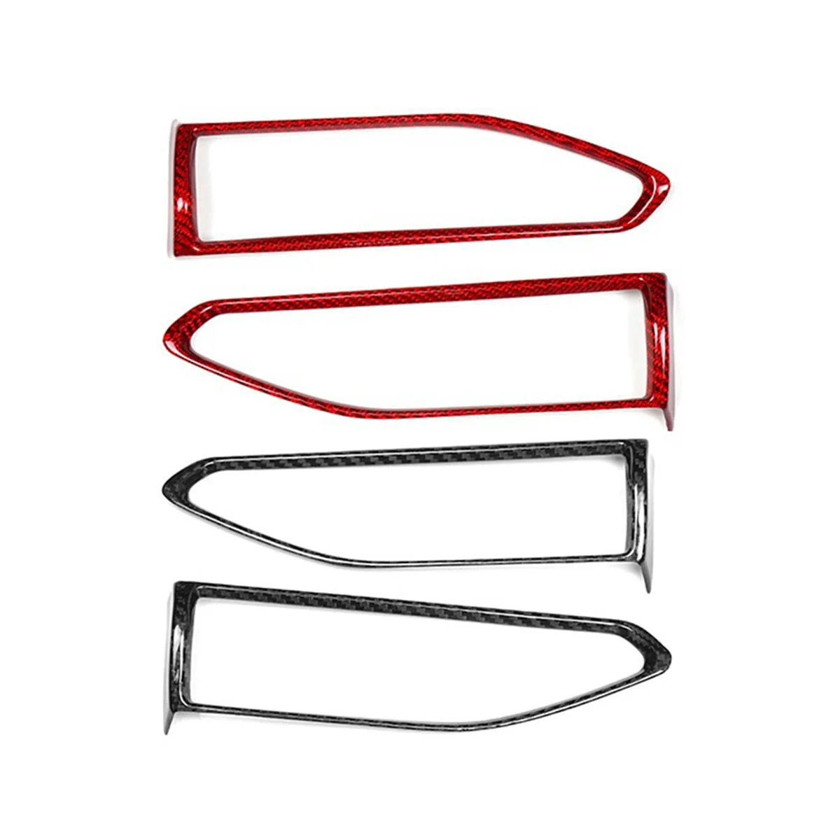 Real Hard Carbon Fiber Sticker for Subaru WRX/ WRX STI 2022 2023 Car Side Air Outlet Trim (Red)