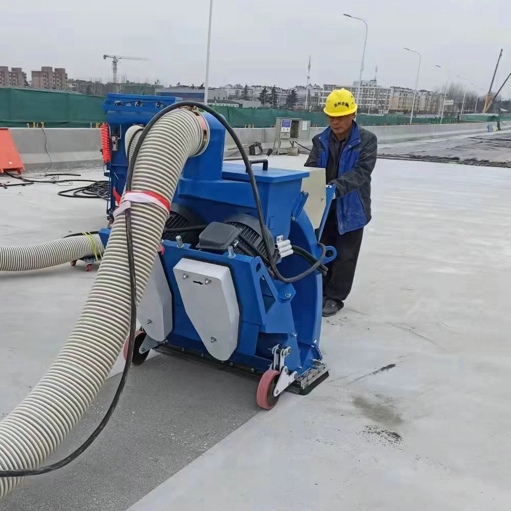 Penjualan Panas Harga Bagus Mesin Pembersih Semen untuk Penghapusan Rambu Jalan KLRO850 Industrial Portable Road Shot Blaster