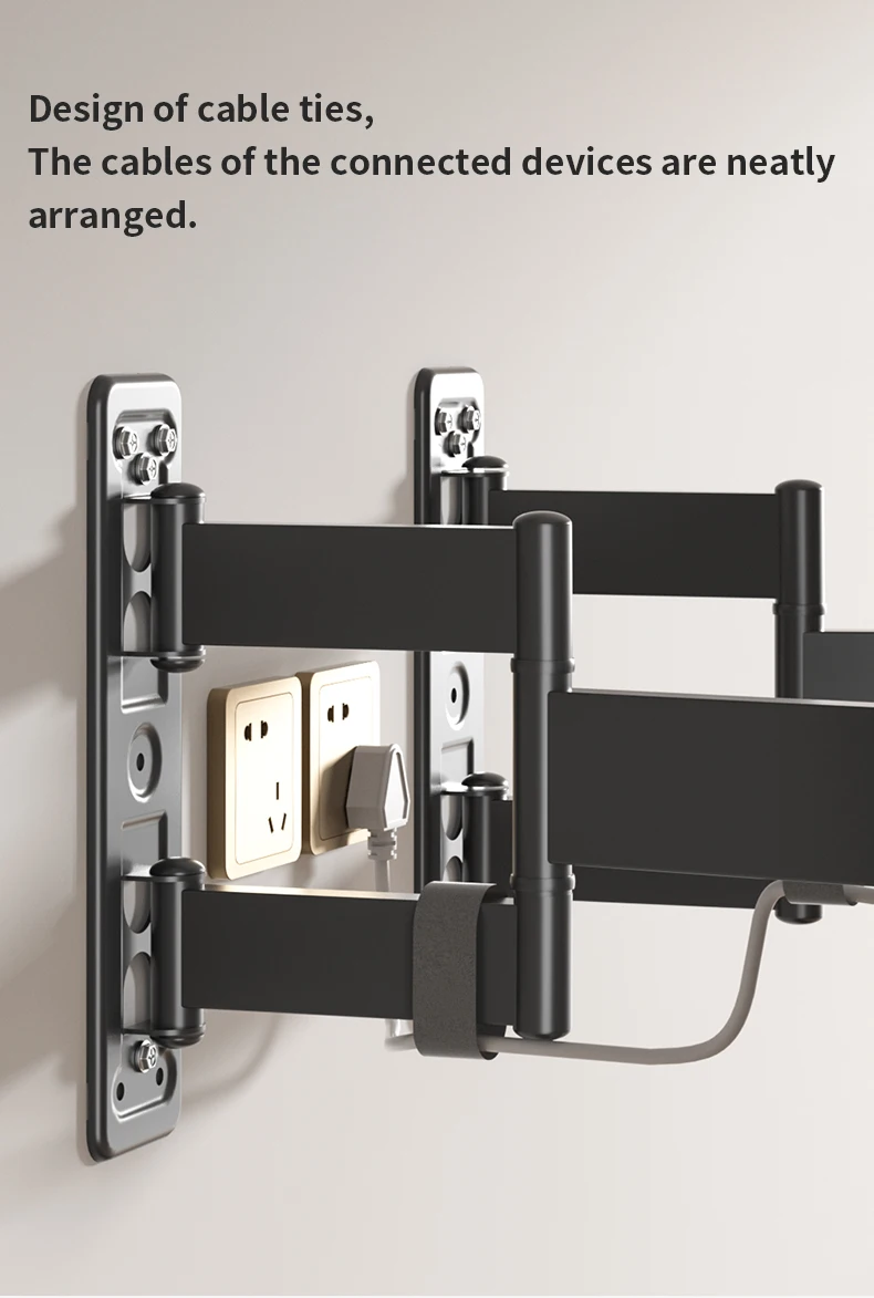 TV Wall Mount Bracket for 37-100 Inch 85 86 95 Inch Ultrathin TV Full Motion TV Frame Swivel Tilt Articulating 6 Arms  DY834 view 6