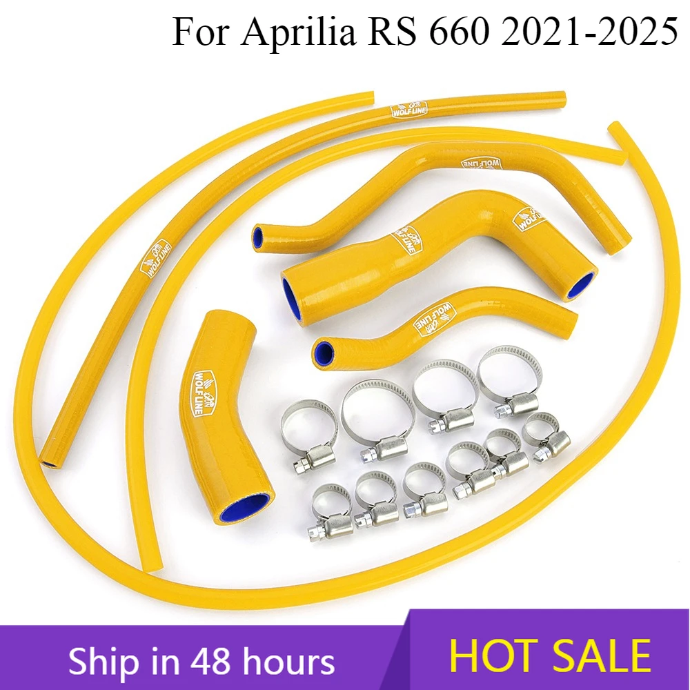 

Для Aprilia RS660 RS 660 2021-2025: Комплект силиконовых патрубков радиатора для мотоцикла RS660 2022 2023 2024