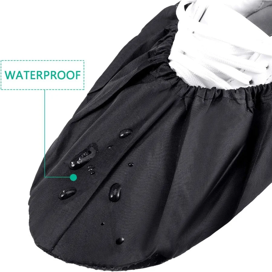 8 أزواج من أغطية الأحذية المقاومة للماء غير القابلة للانزلاق وقابلة لإعادة الاستخدام للسجاد المنزلي وحماية الأرضيات، قابلة للغسل في الغسالة، مقاس كبير مثالية لـ