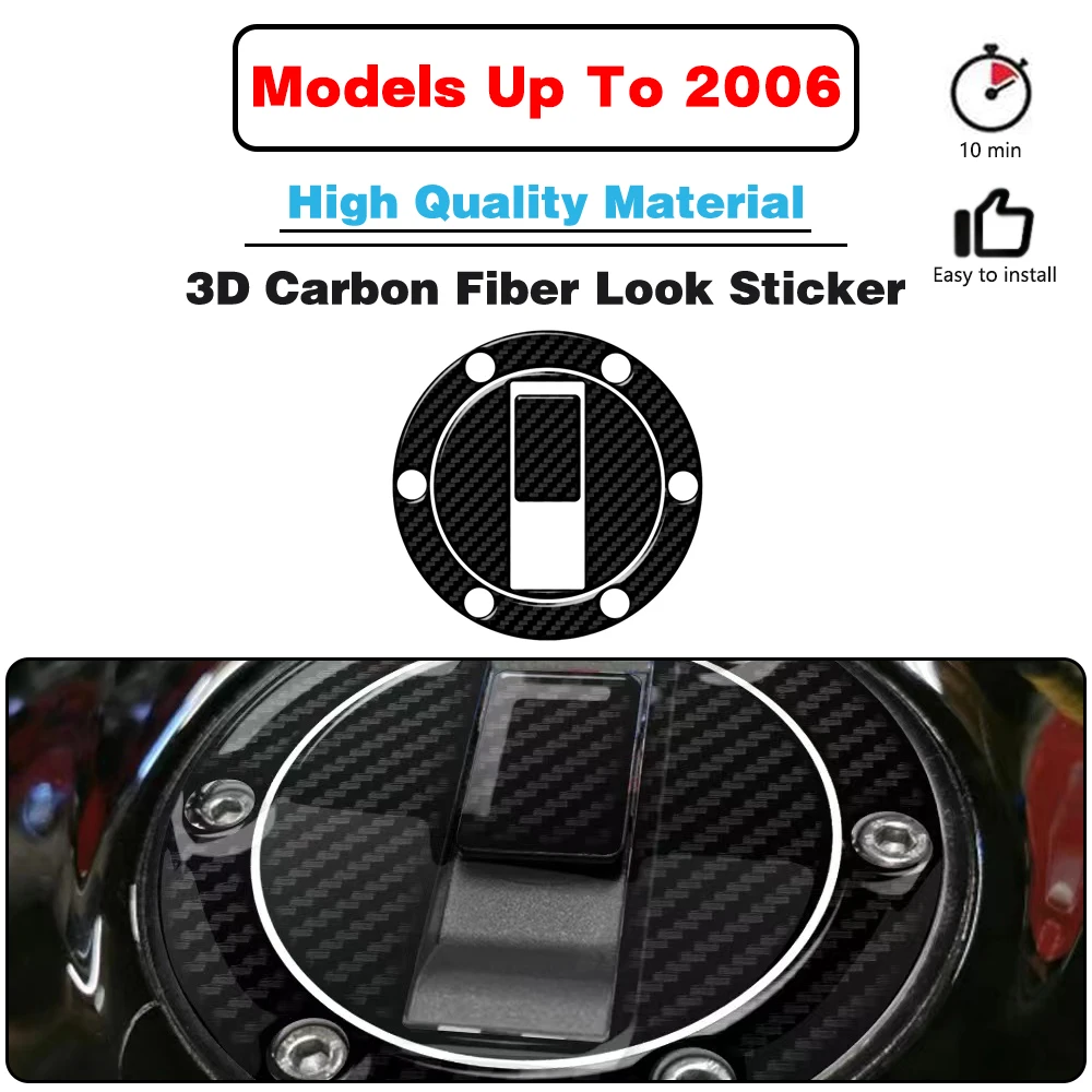 

For APRILIA Models Up To 2006 (6 Holes) Motorcycle Gas Fuel Cap Cover Protection Sticker Carbon-look And Transparent