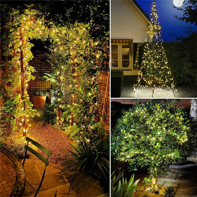 4pcs 22/32M Solar Led Fairy Light Outdoor Festoon Led Waterproof Garland String Lights  Party Garden Solar Lamp Decor