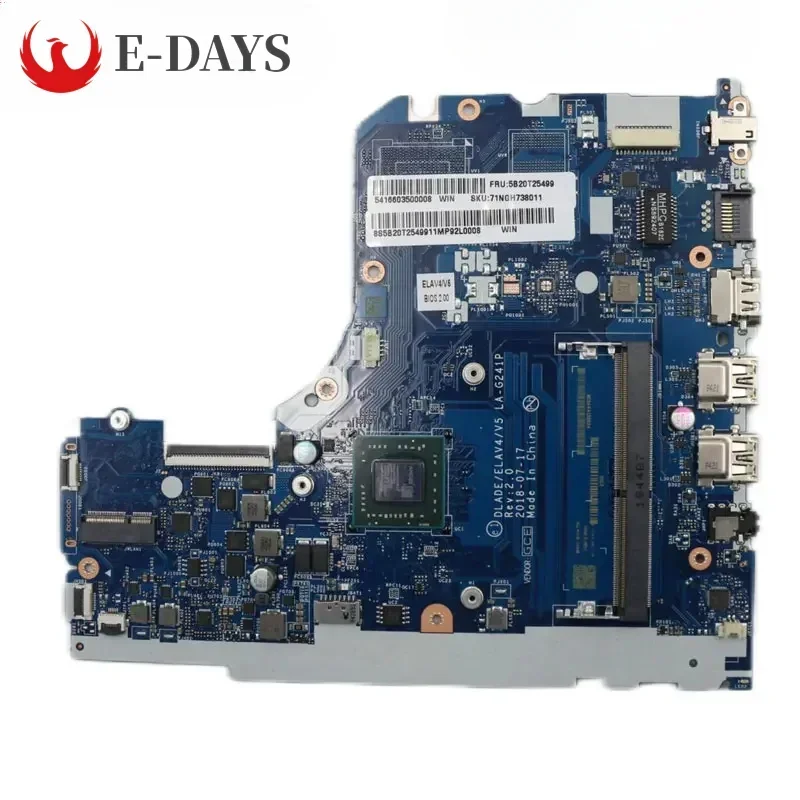 High QualityFor Lenovo V145-15AST Laptop Motherboard LA-G241P Mainboard With CPU A6-9225 UMA 100% Tested Okhigh - Quality