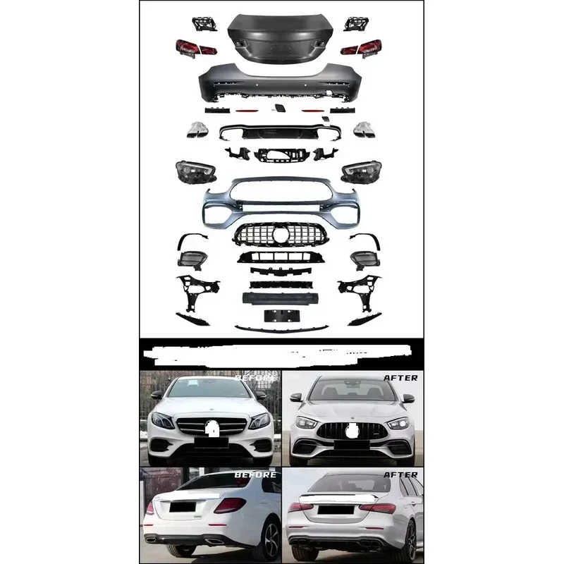 Eクラス W213 2016-2020年式前期型を21+E63スタイルにアップグレードするコンバージョンボディキット