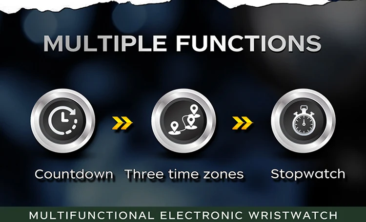SANDA Neue Business-Quarzuhren für Herren, modisches Edelstahlband, Datum, multifunktionaler Chronograph, 5 Bar, wasserdichte Uhr – Detail 4