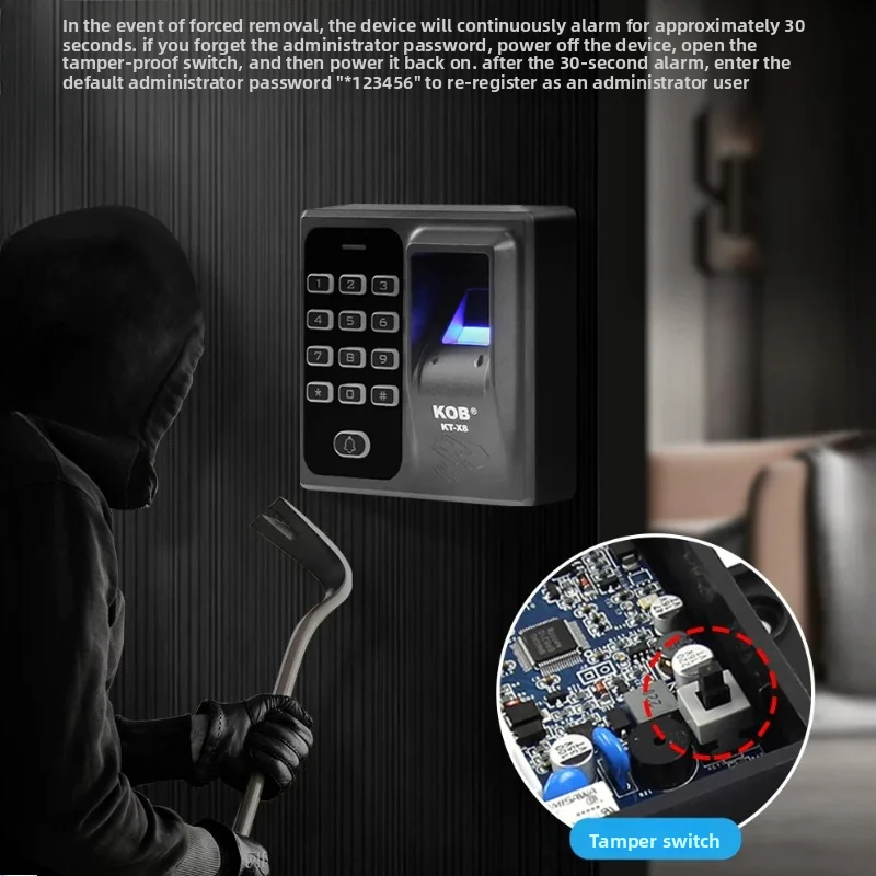 KOB access control all-in-one machine fingerprint password card swiping access control machine access control attendance