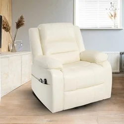 Power Lift Recliner Chair Elderly Heat Massage Faux Leather Oversized Storage Independent Comfort Ease Mobility Rest