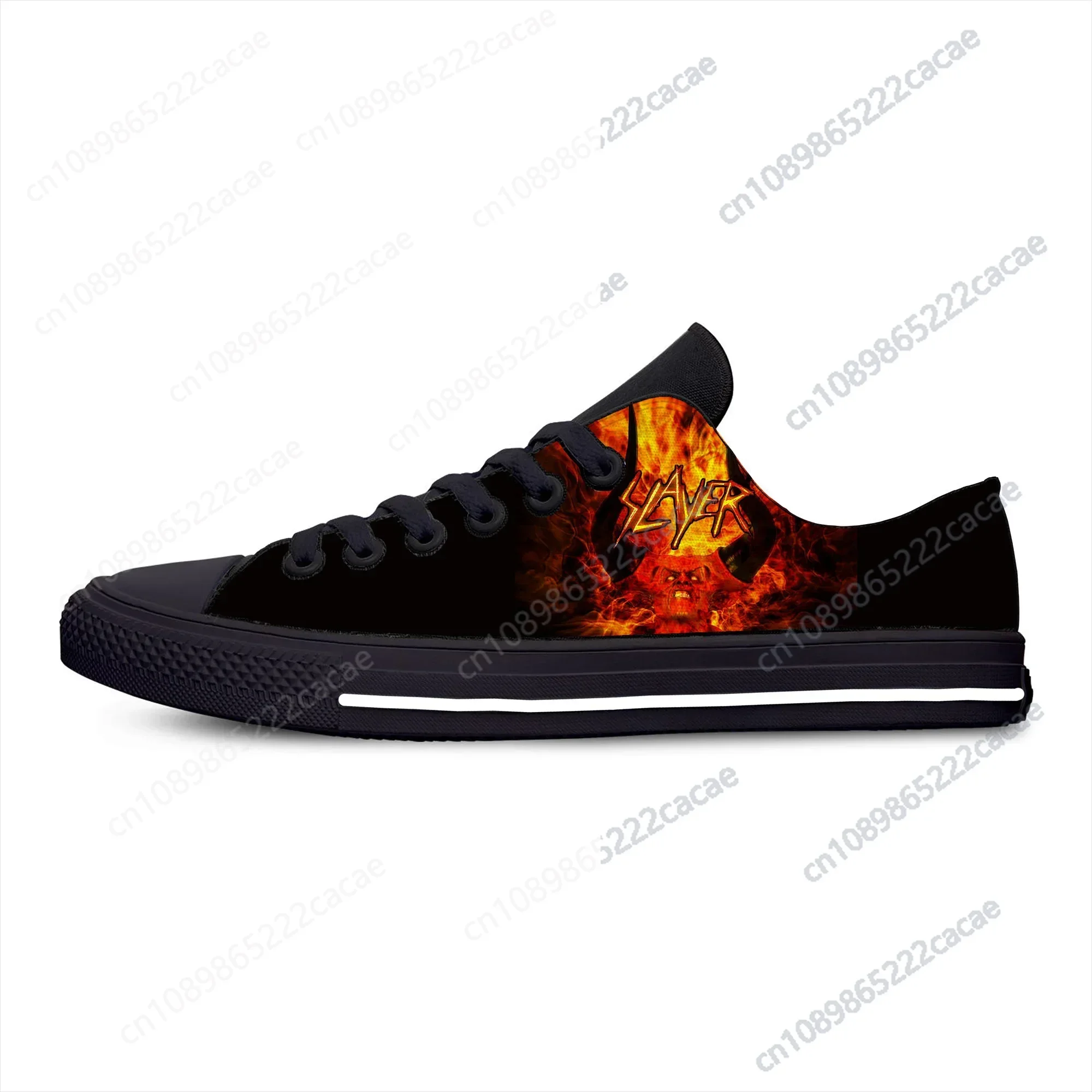 Hot Slayer Heavy Metal Rock Band Music Fashion Casual Shoes Breathable Men Women Sneakers Low Top Lightweight Latest Board Shoes