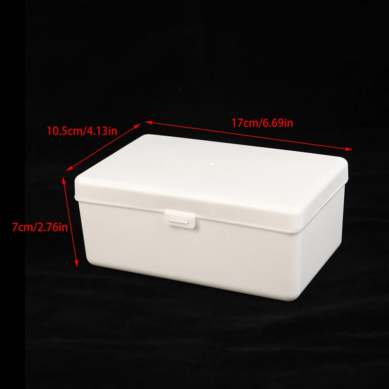 Caja de almacenamiento abatible transparente para el hogar, Organizador a prueba de polvo para tarjetas, artículos diversos de papelería, color blanco