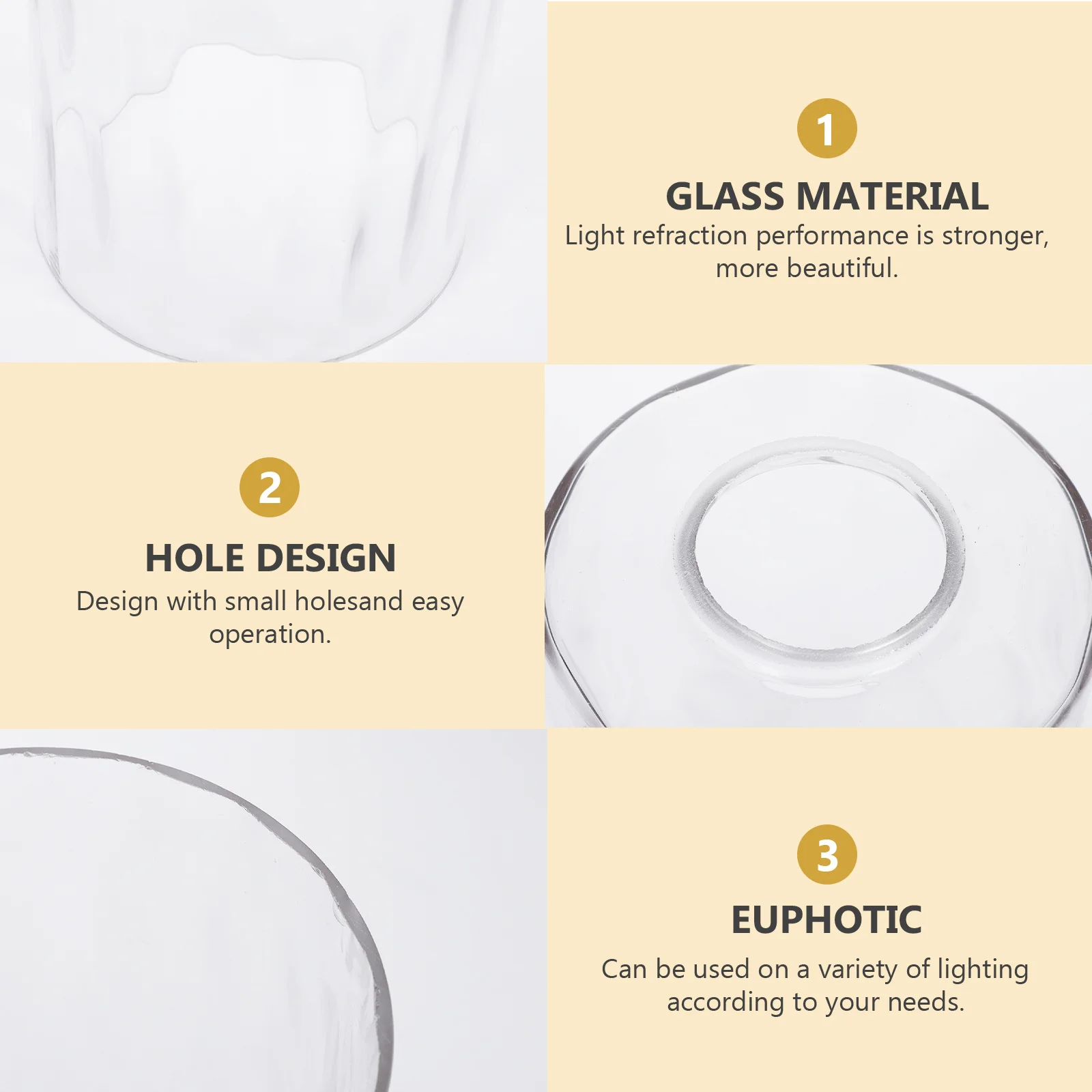 

2Pcs Glass Light Cover Elegant Stone Pattern Fit Multiple Fixtures Simple Lampshade for Living Room Bedroom Decoration