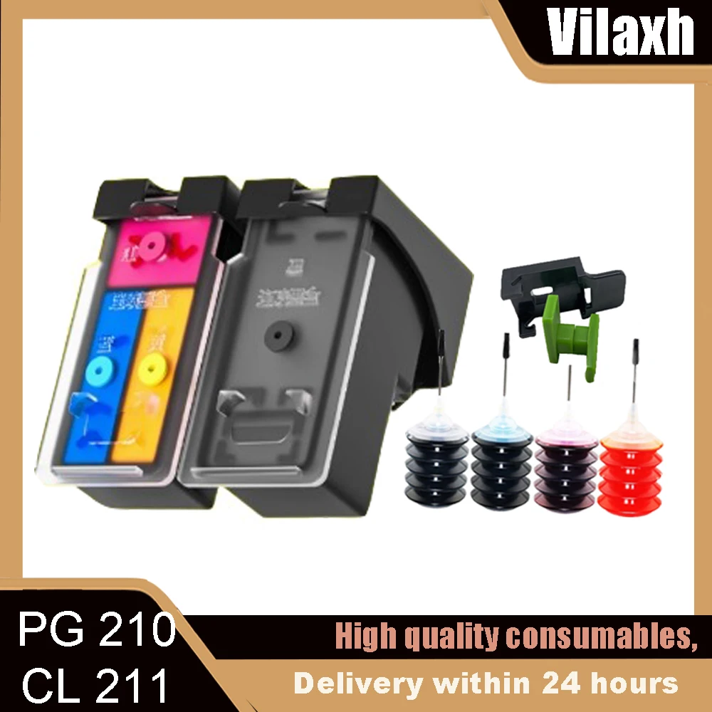 

Многоразовые чернильные картриджи PG-210XL CL-211XL для Canon 210 211 XL IP2700 IP2702 MP240 MP250 MP260 MP270 MP320 MP495 MP480 MP490