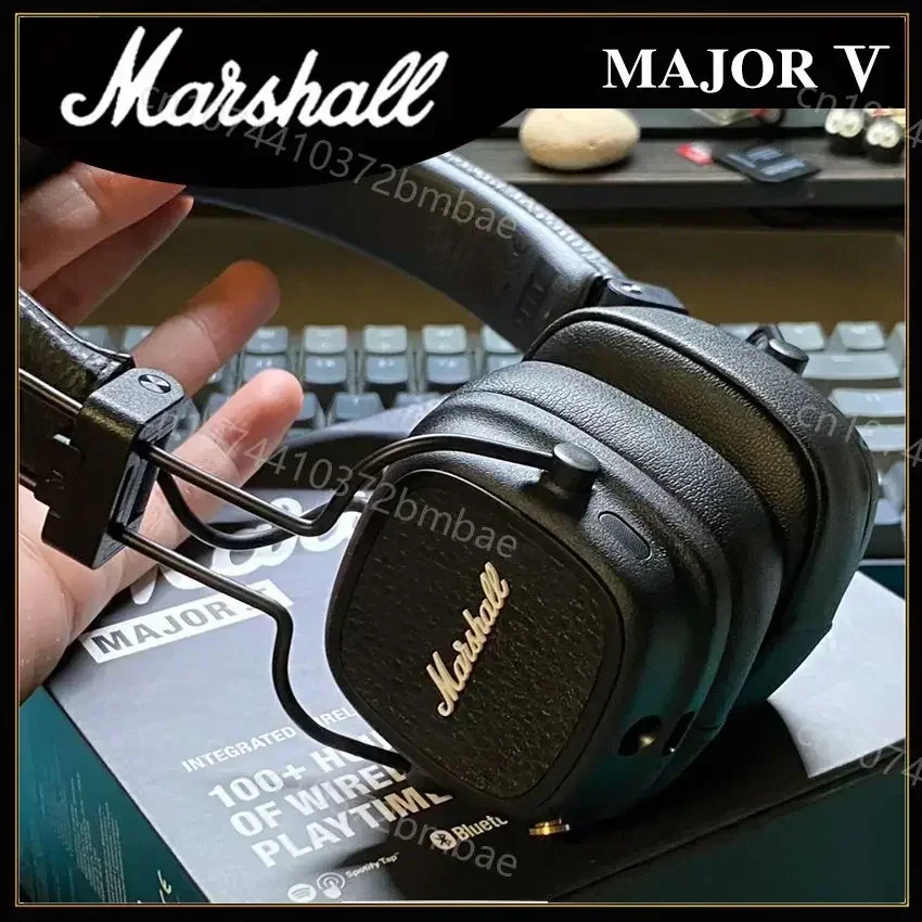 Marshall Major V 5 Wireless Bluetooth Headphones Classic Earphones Deep Bass Foldable Pop Rock Retro Music Microphone Headset