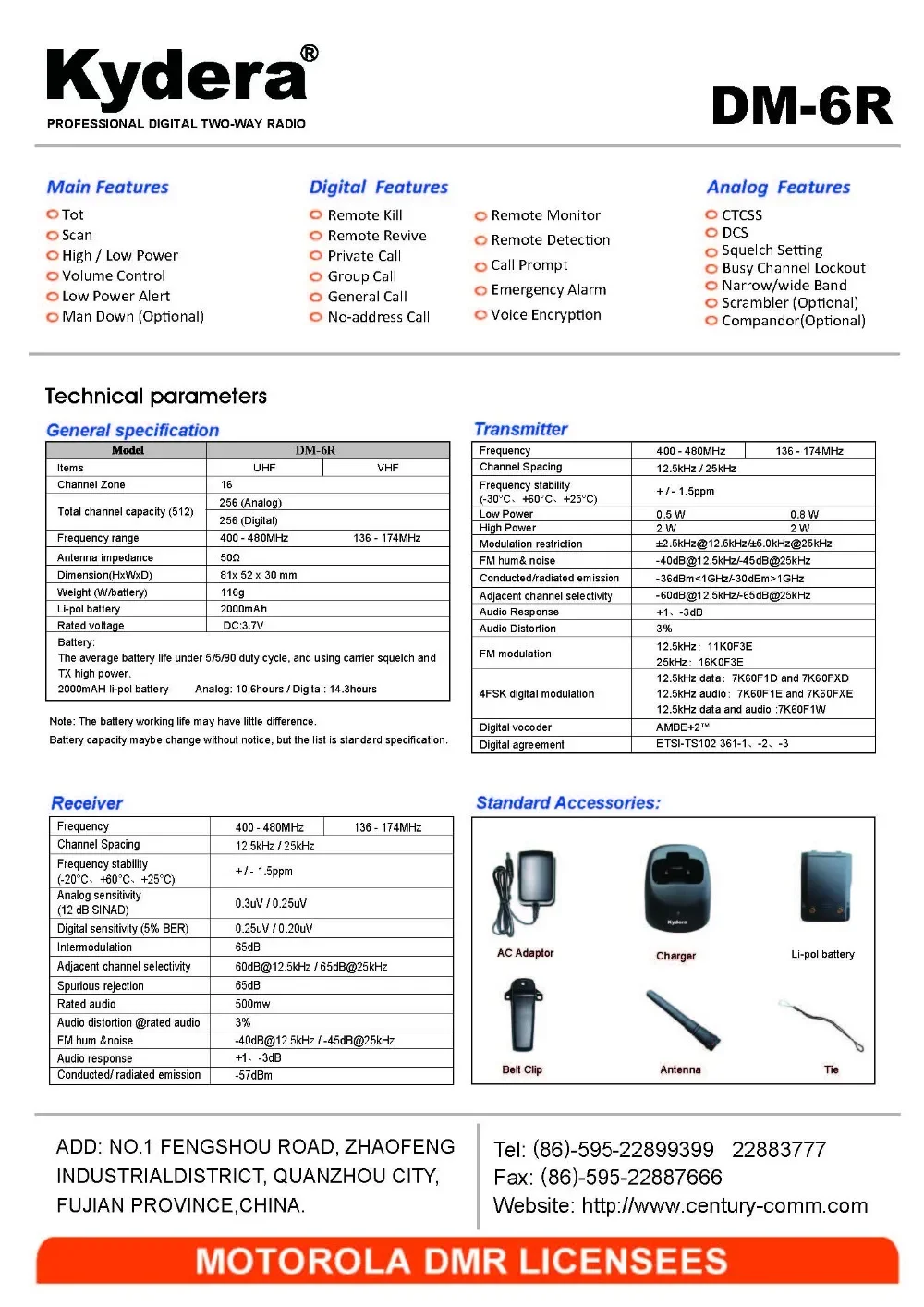 Picture 4: NEW DMR Small Size Portable Radio DM6R Digital Talkie Walkie