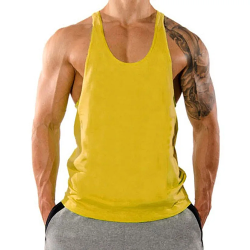 2023 New Mens Cotton Tank Tops Captain Shirt Gym Fitness Vest Sleeveless Male Casual Bodybuilding Sports Man Workout Clothes