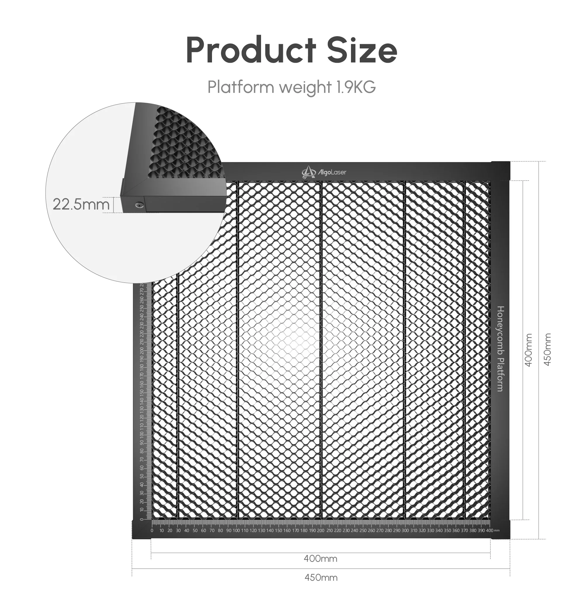 AlgoLaser Laser Engraver Honeycomb Working Table For All Brand Diode CO2 Cutting Laser Engraver Cutter Machine 400x400/350x350mm