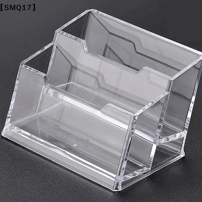 Transparent Business Card Rack High Capacity Desktop Business Card Strong And Sturdy Business Card Storage Box【SMQ】