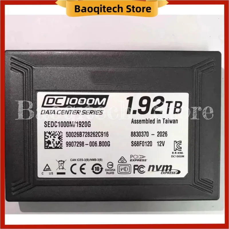 Brand New Original SEDC1000M 960G 1.92T 3.84T U2 PCle NVMe Gen3 x4 3D TCL  SSD DC1000M For Kingston