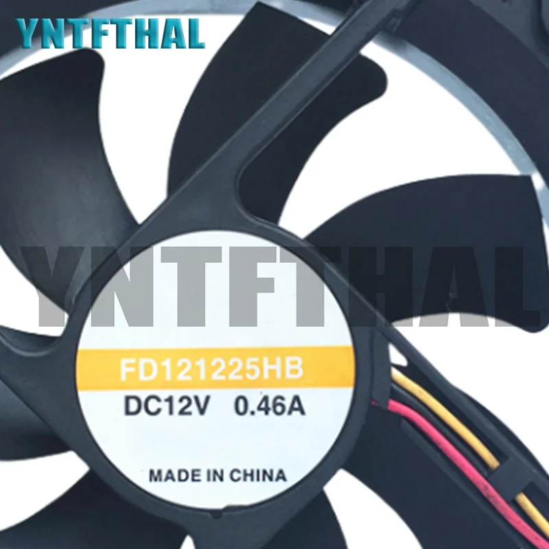 ใหม่สำหรับ FD121225HB 12V 0.46A 12cm 120*120*25mm 3สายพัดลมทำความเย็น