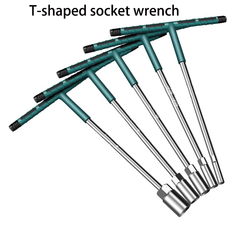 T Socket Torque Wrench Rubber Handle Hex Key Repair Socket Set  Tool Hand Tools