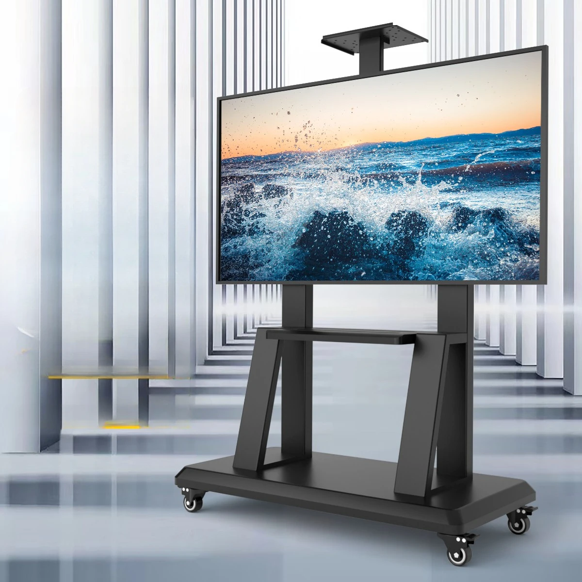 

Mobile TV stand 55/65/75/86/98 inch conference education integrated machine floor mounted wheeled cart