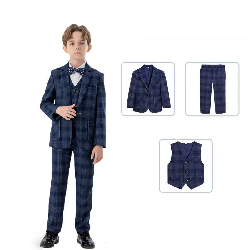 

Распродажа остатков: Комплект из 3 предметов для мальчиков 90-170 см (куртка, жилет, брюки) – школьный костюм, наряд для подростков, детский праздничный костюм для свадьбы, официальный костюм для детей
