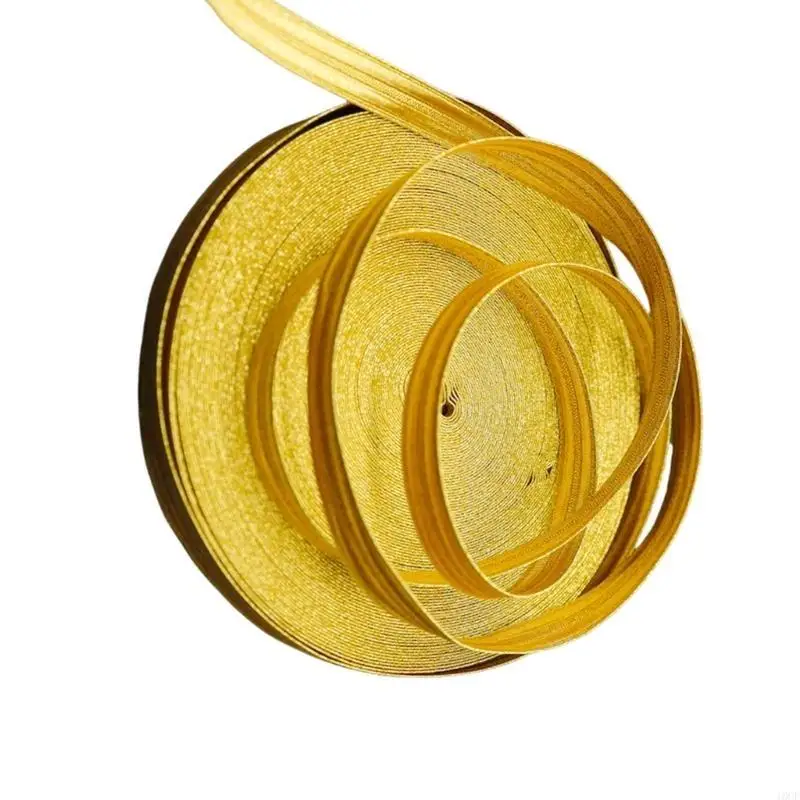 Washable Metallic Thread Ribbon Silk Binding Clothing Embellishments Trimmings for Professional Uniforms