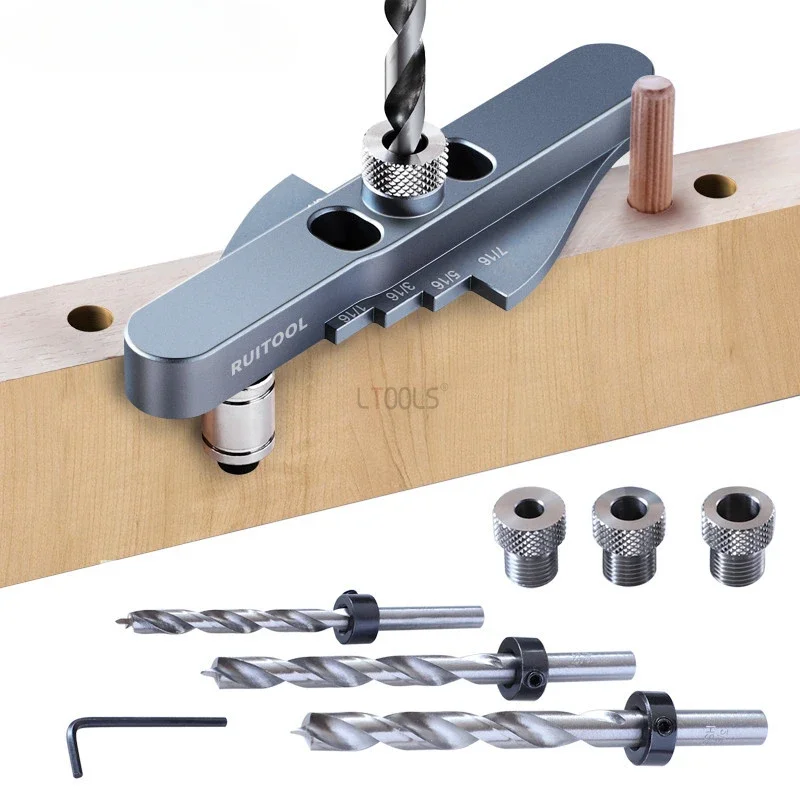 

Straight Hole Punching locator Center Aluminium Alloy Self Centering Circular Scribe Wood Positioning DIY Hole Opening Tools