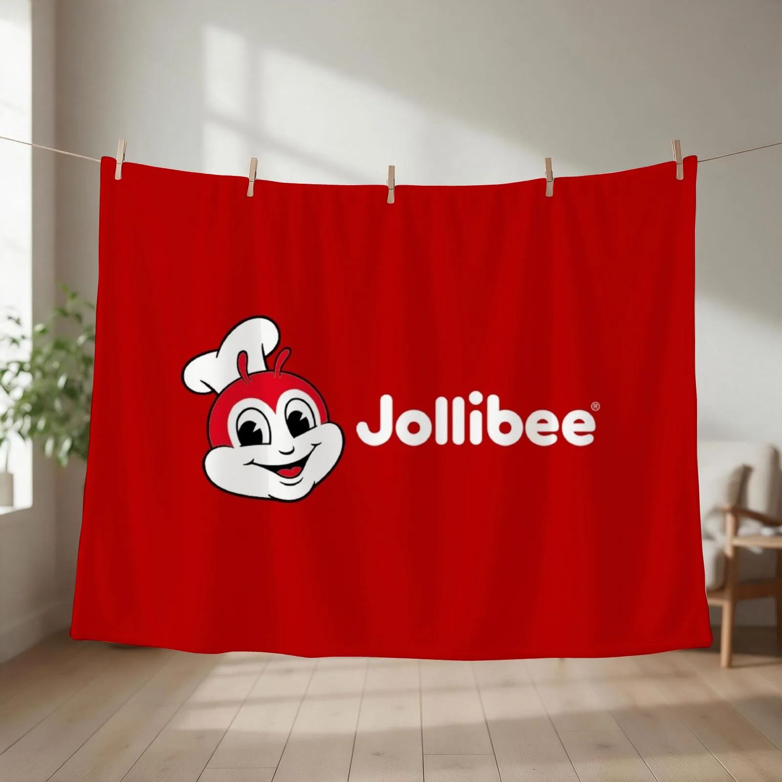 Jollibee Cute Throw Blanket couch cozy soft plush fuzzy picnic outdoor blanket
