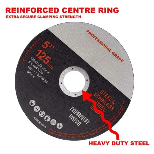 50pcs Professional Metal Cutting Discs 1mm Thin 5" 125mm Angle Grinder Disc Steel