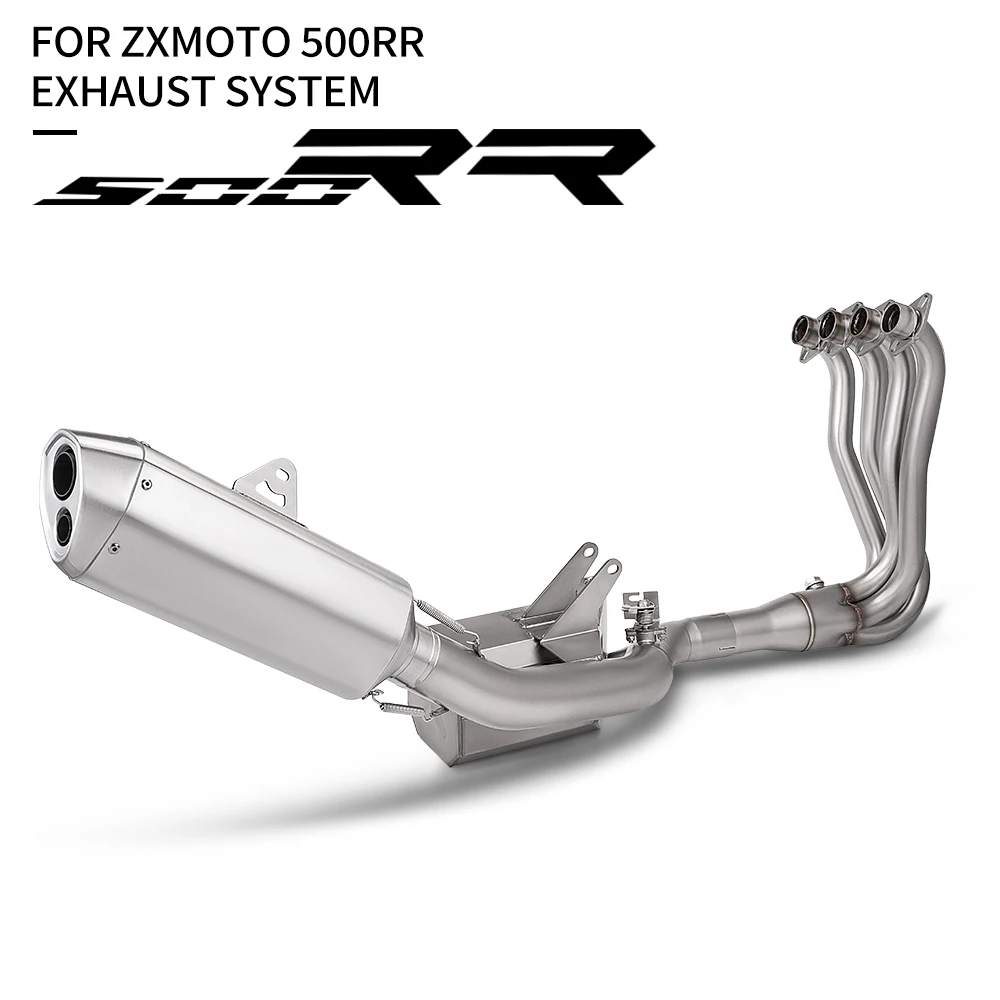 Motorcycle Complete Full Exhaust System Header Pipe For ZXMOTO 500RR Direct Connect To OEM Original Vehicle Exhaust