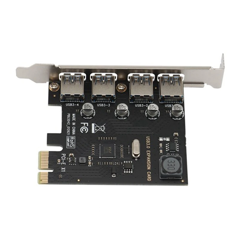 SSU 4 Port USB 3.0 PCI-E Expansion Card PCI Express Pcie USB 3.0 HUB Adapter 4-Port USB3.0 Controller USB3.0 Pcie