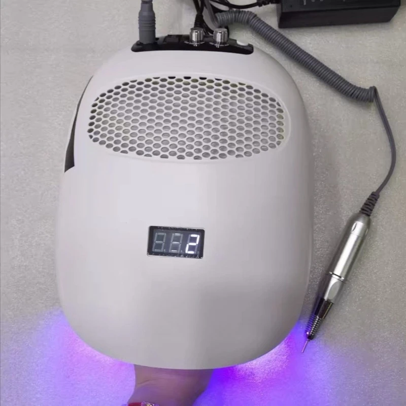 140W 3-in-1 Multifunctional Manicure Machine Nail Drill UV Lamp Dust Collector