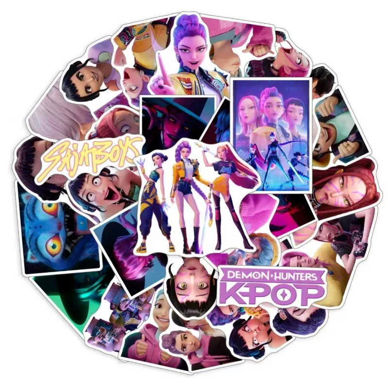 Paquete de 50 Pegatinas Bonitas de Grupos de Chicas de Anime KPop, Pegatinas Decorativas para Monopatín, Equipaje, Computadora Portátil