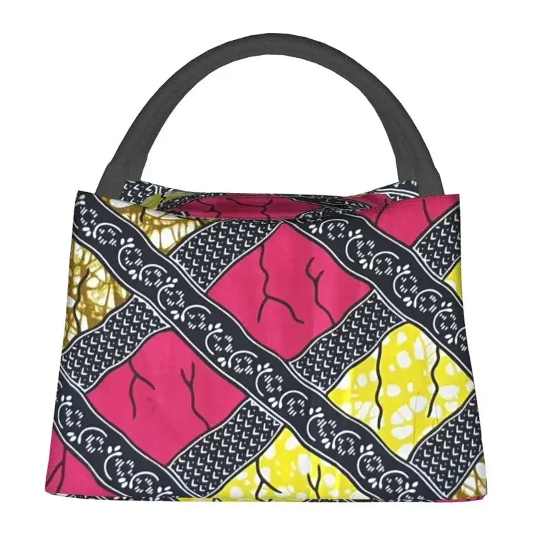 Stylish And Unique African Ankara Lunch Boxes Women Africa Ethnic Art Food Insulated Lunch Bag Office Work Pinic Container