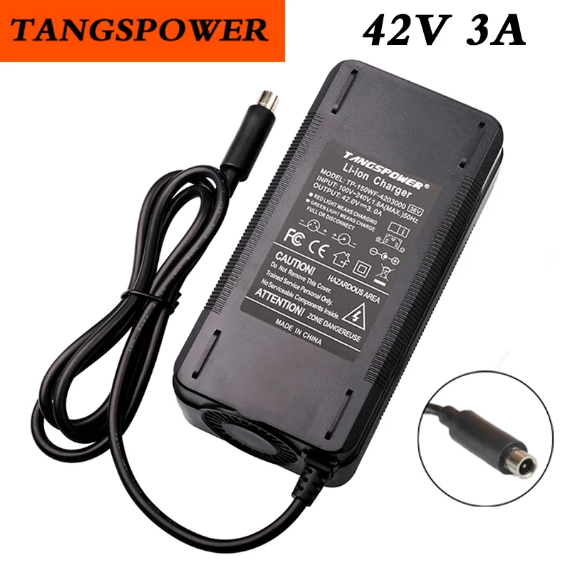 

42V 3A Lithium Battery Charger 10S 36V Charger Li-ion Battery pack Charger Fast charging