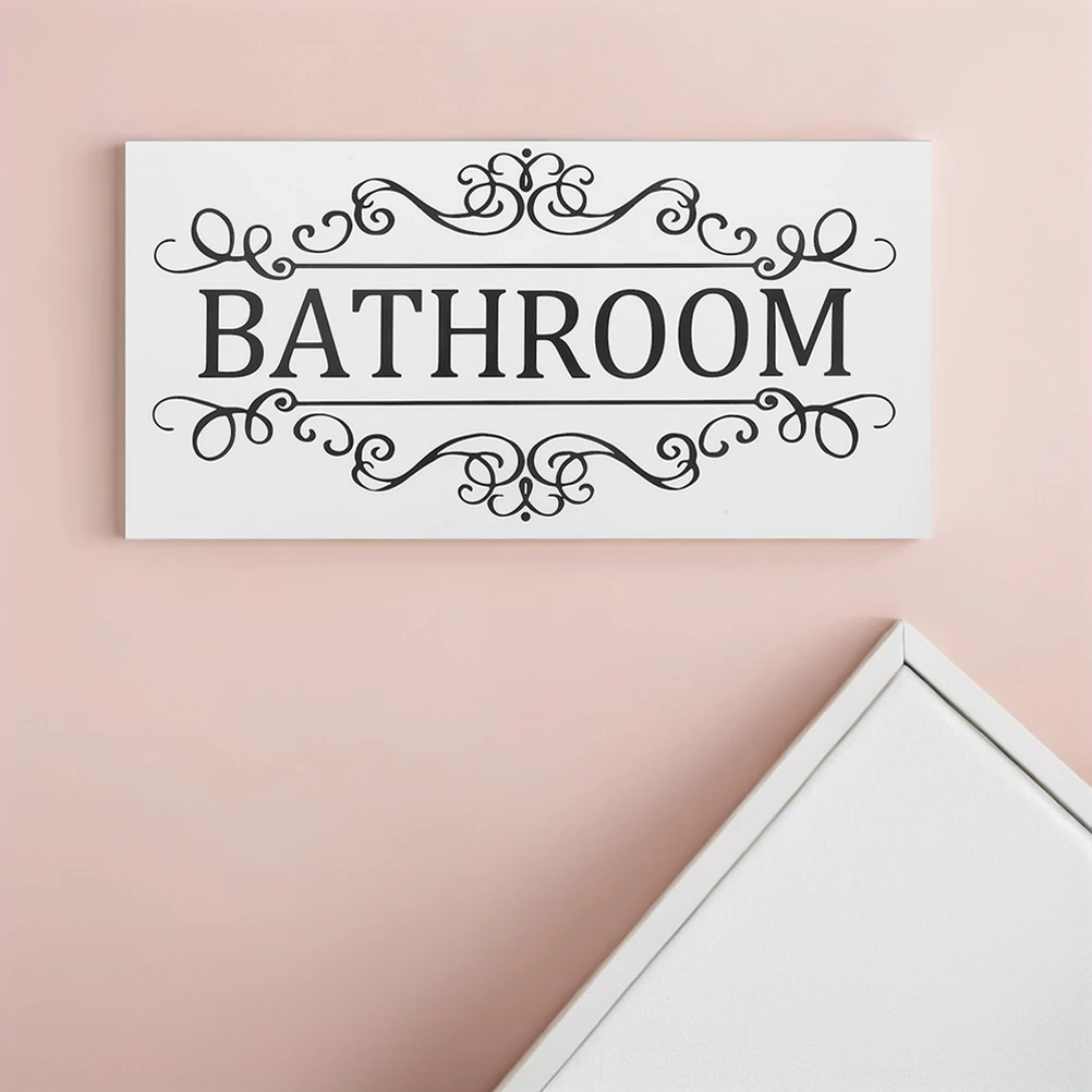 

4 Pcs Bathroom Toilet Sign Stickers Restroom for Door Entrance Decal Wall Water Proof