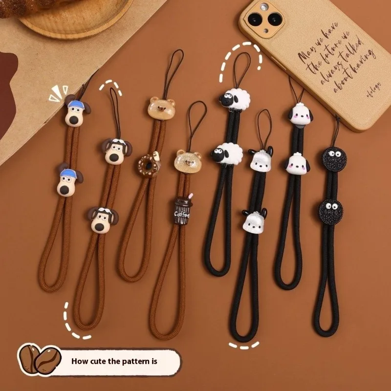 New Arrival of High-quality Cute New Cartoon Animal Adjustable Chain Anti-fall Anti-loss Portable Universal Mobile Phone Lanyard