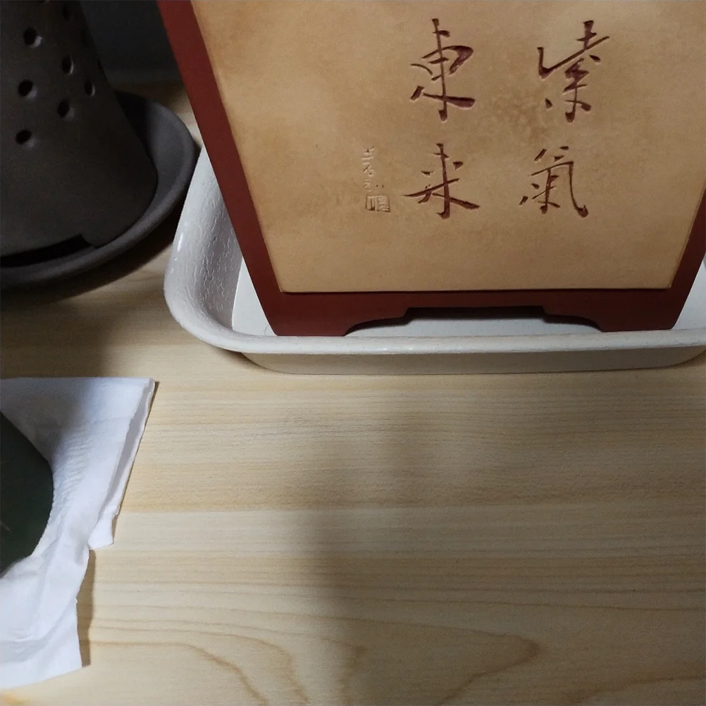 

2pcs Plastic Flower Pot Tray Square Thicken Leakproof Potted Plate For Garden Indoor Balcony Heavy Bearing Lightweight Support