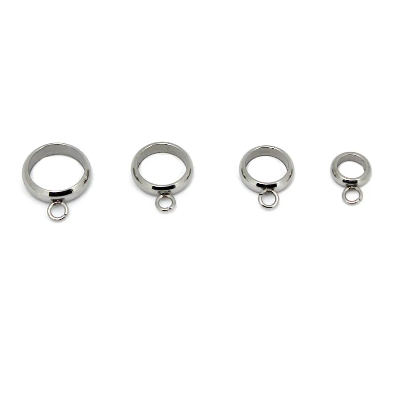 20 قطعة خرز من الفولاذ المقاوم للصدأ الكفالات قلادة السنانير الحفرة الكبيرة خرزة مباعدة موصلات المشابك ل عقد دي اي واي سوار صنع المجوهرات #5