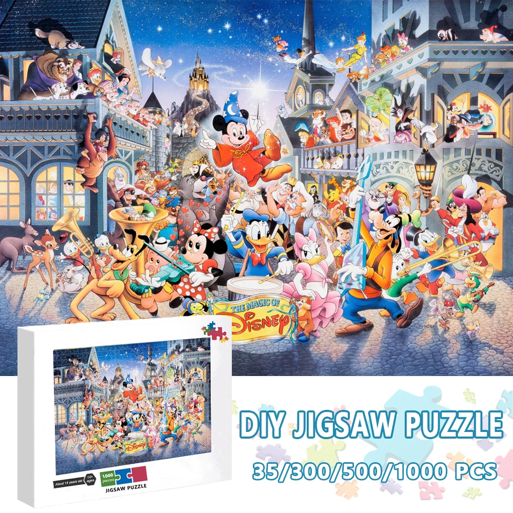 

Disney Character Collection Jigsaw Puzzle Cartoon Wood Puzzle 1000 Pieces Puzzle for Adults Family Gifts Kid Educational Toys