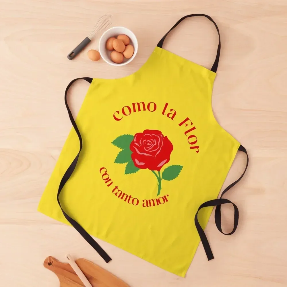 

COMO LA FLOR CON TANTO AMOR Apron nail tech supplies christmas kitchen Kitchen Front Kitchen Items Apron