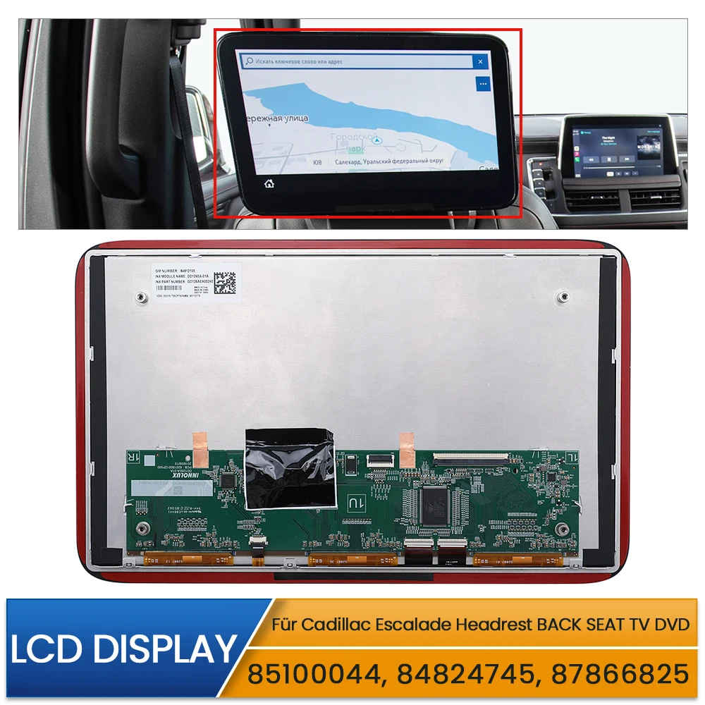 12.6 inch LCD Display DD126EA-01A Headrest Back Seat TV DVD For Chevrolet Tahoe Suburban for GMC Yukon 2021-2024 85100044