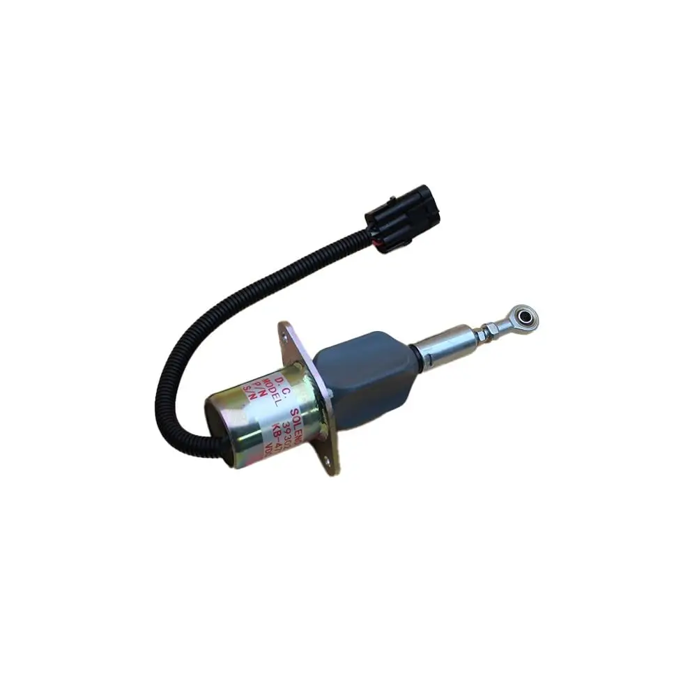 Fuel Shutoff Solenoid, 3928161, For Hyundai Excavators R305LC-7 R290LC-7, 24V Part