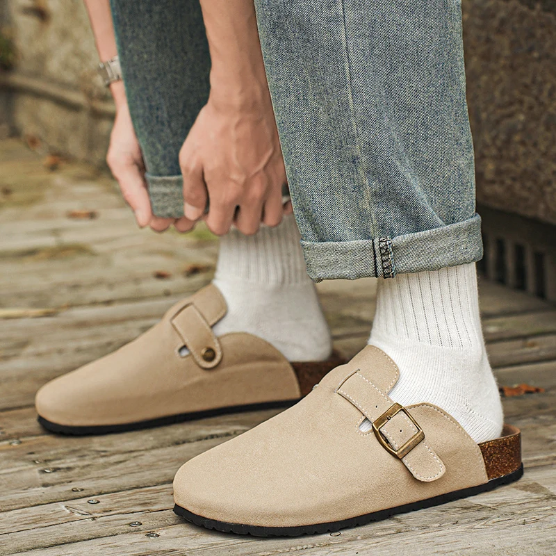 รองเท้าแตะหนังกลับแท้แบบใหม่สำ - Women'S Shoes To Men'S บทวิจารณ์และราคา