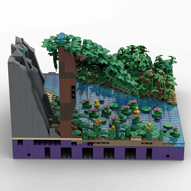 Medieval Castle Model MOC Building Bricks Shore And Landscape Modular Technology Children Holiday Gifts Assemble Toys Suit