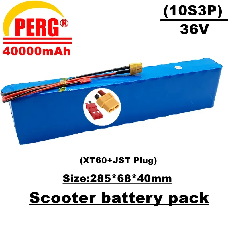 

36v lithium ion battery pack, 10s3p, 40ah,jst+xt60 connector,suitable for electric bicycles and scooters,equipped with BMS