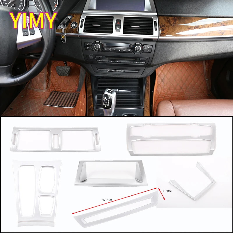 

For BMW X5 X6 E70 E71 2008-2013 ABS Plastic Car Styling Gear Shift Central Control Panel Air Vent Outlet Cover Interior