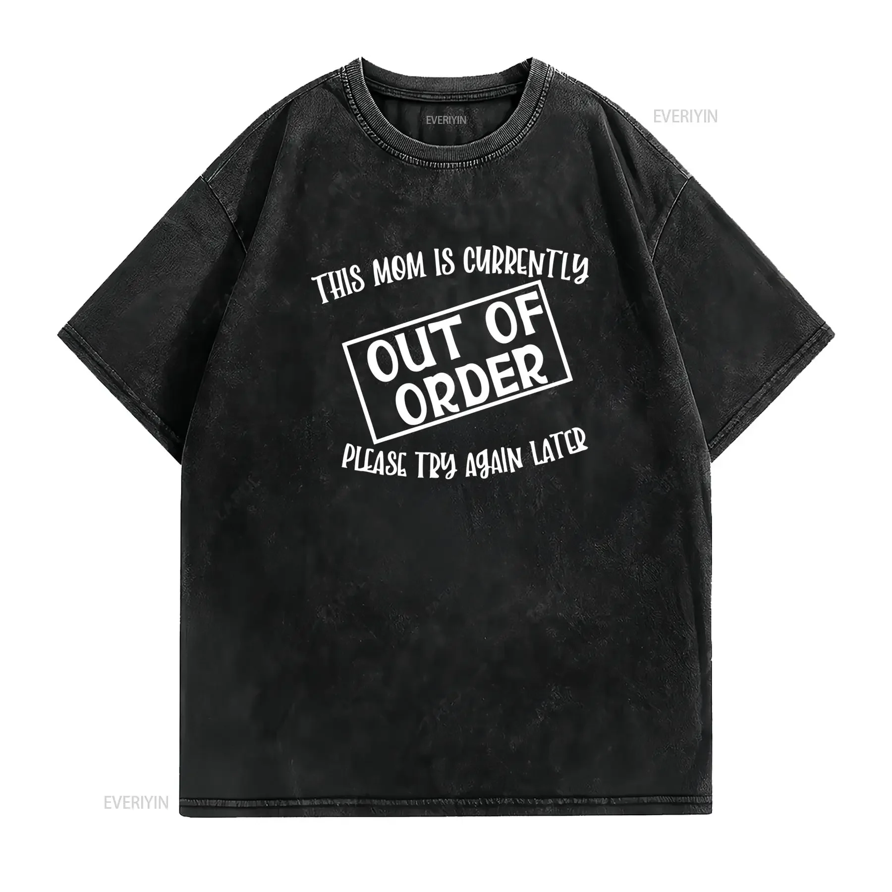 Women's Casual Crew Neck T Shirt with This Mom Is Currently Out Of Order Print Humorous Lettering Soft Fabric Perfect for